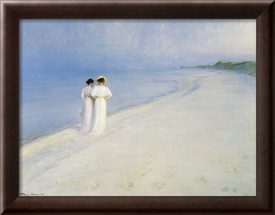 Summer Afternoon on Skagen Beach - Peder Severin Kroyer Painting On Canvas